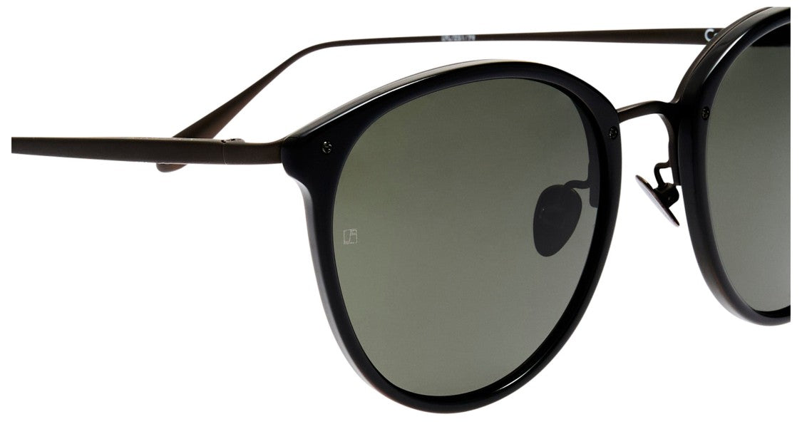 Linda Farrow Lflb Rounded Frame Acetate Sunglasses With Dark Tinted Lenses