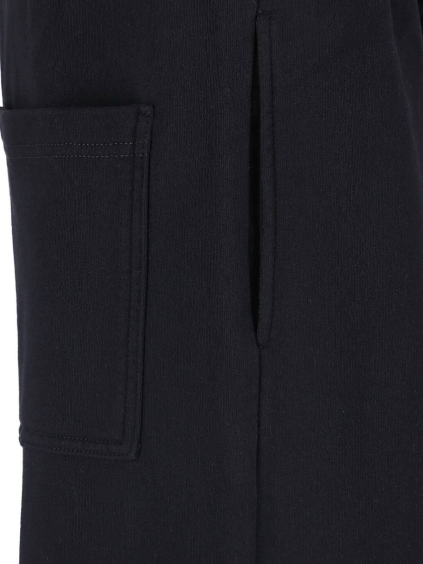 Mm6 By Maison Margiela Black Wide-Leg Drawstring Patch Trousers