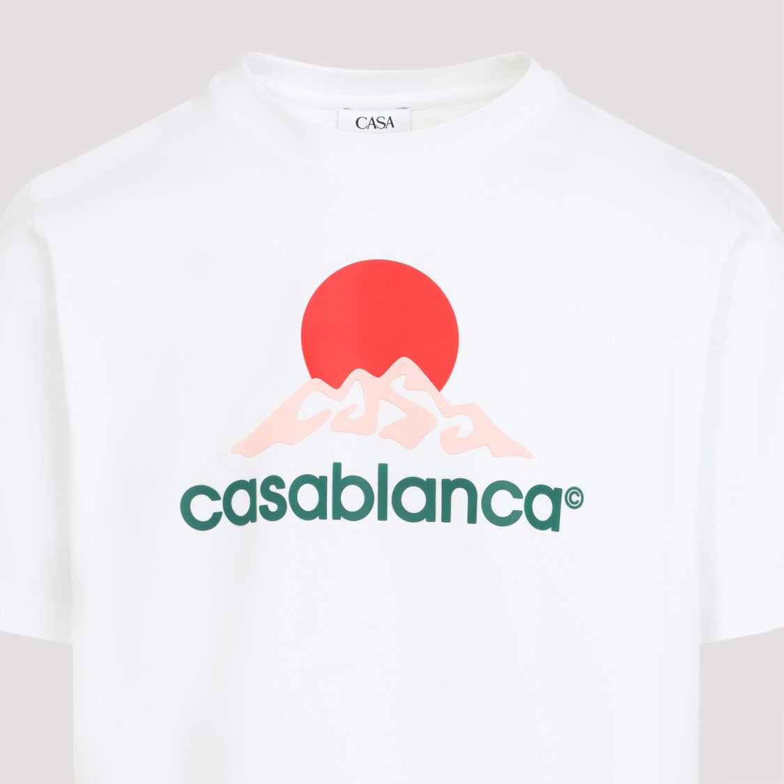 Casablanca White Organi Cotton Mountains T-Shirt