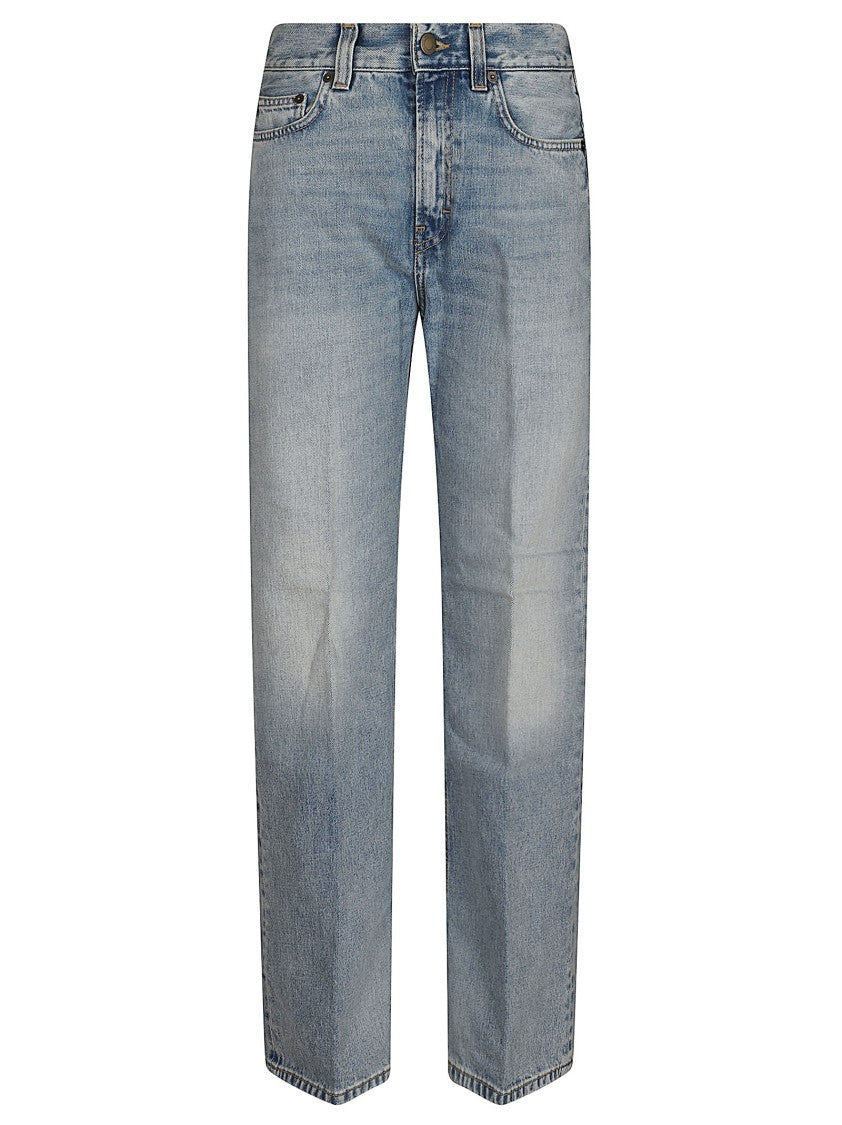 Haikure Medium-Rise Wide-Leg Jeans With Suede Patch Detail
