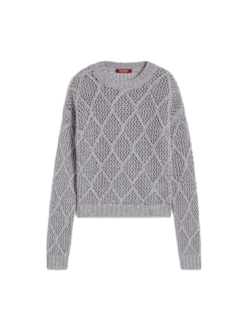 Max Mara Textured Knit Sweater With Subtle Sparkle Detail