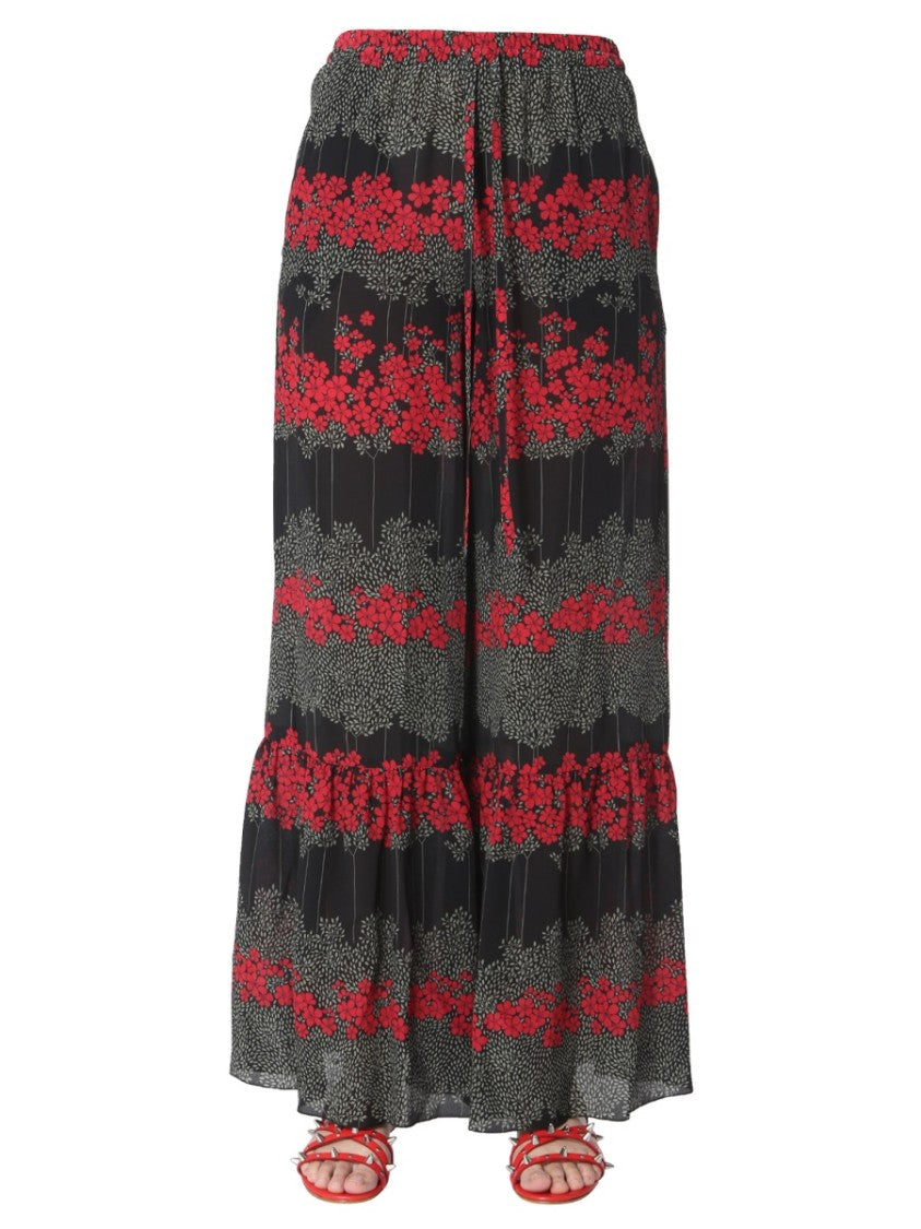 Red Valentino Dreaming Peony Print Trousers