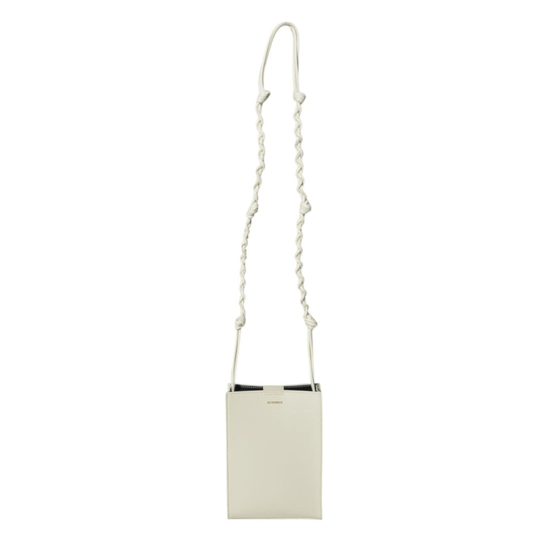 Jil Sander Tangle Small Cream Leather Crossbody Bag