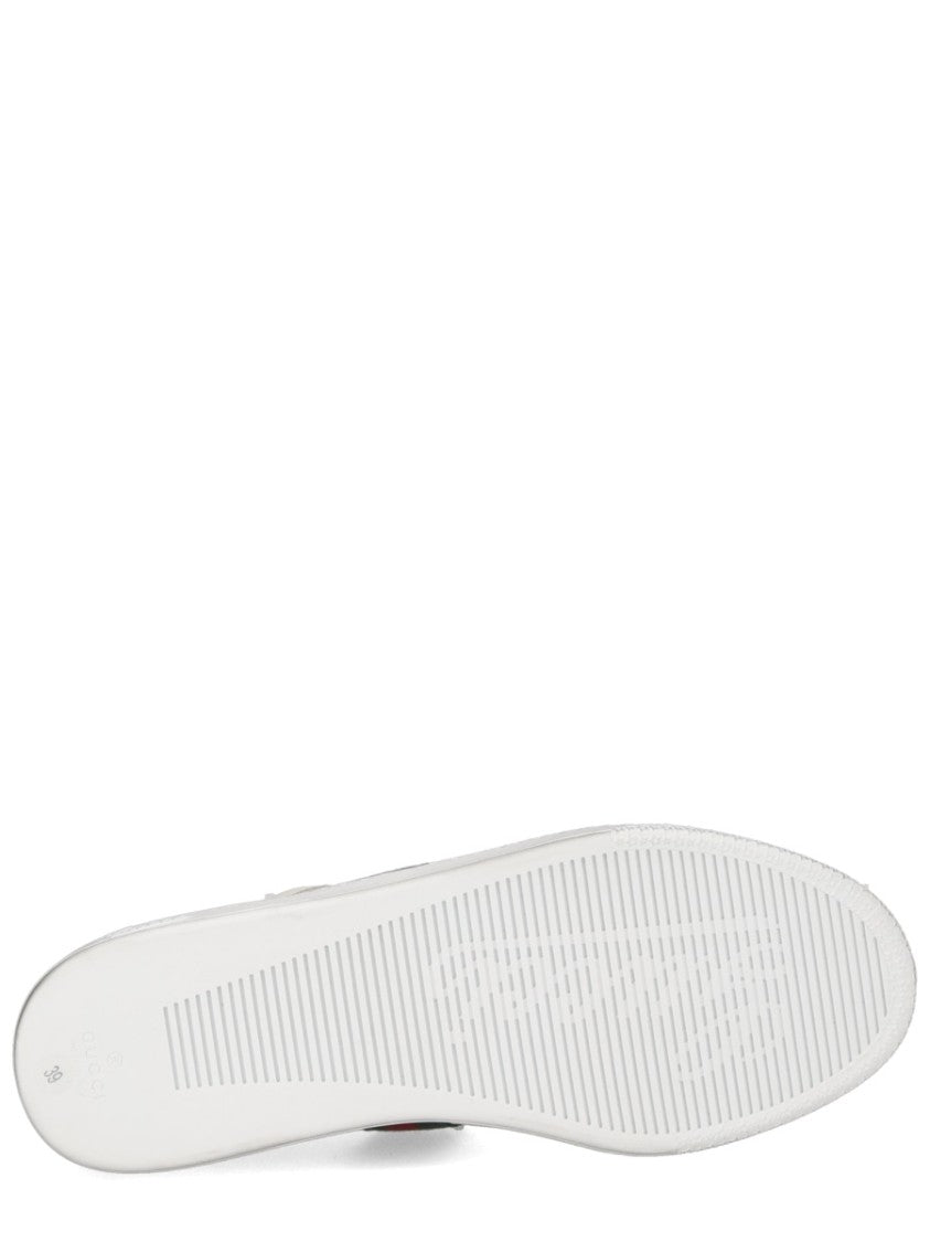 Gucci Stretch Leather Effect Off-White Sneakers
