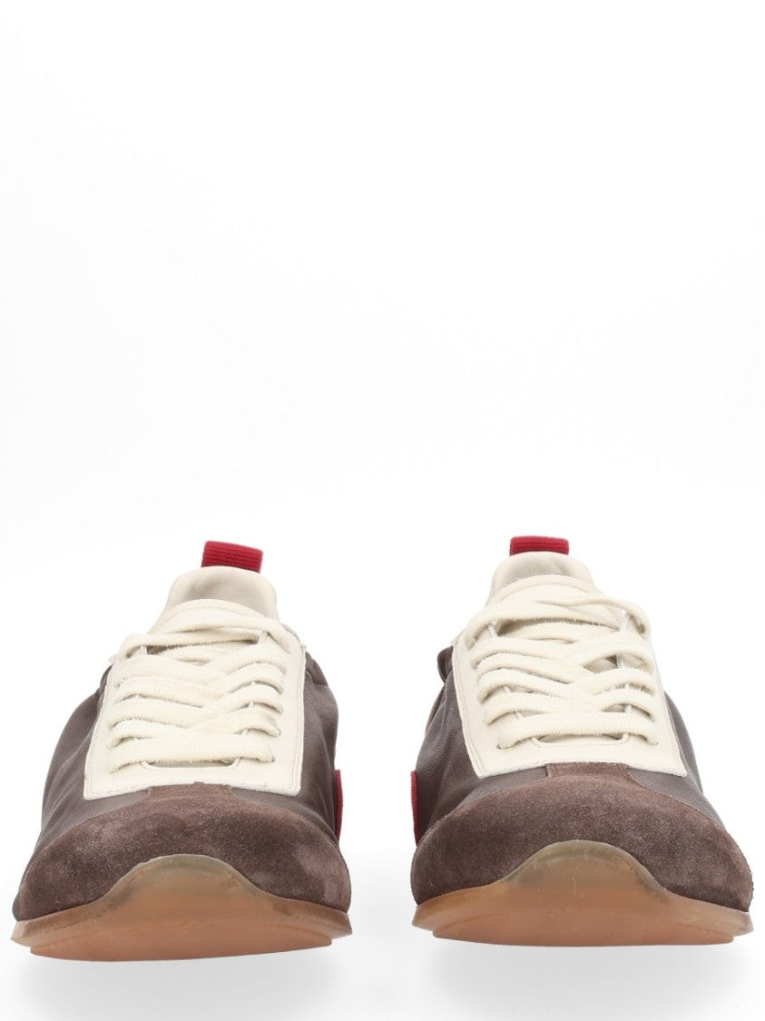 Uma Wang Leather Suede Panel Sneakers