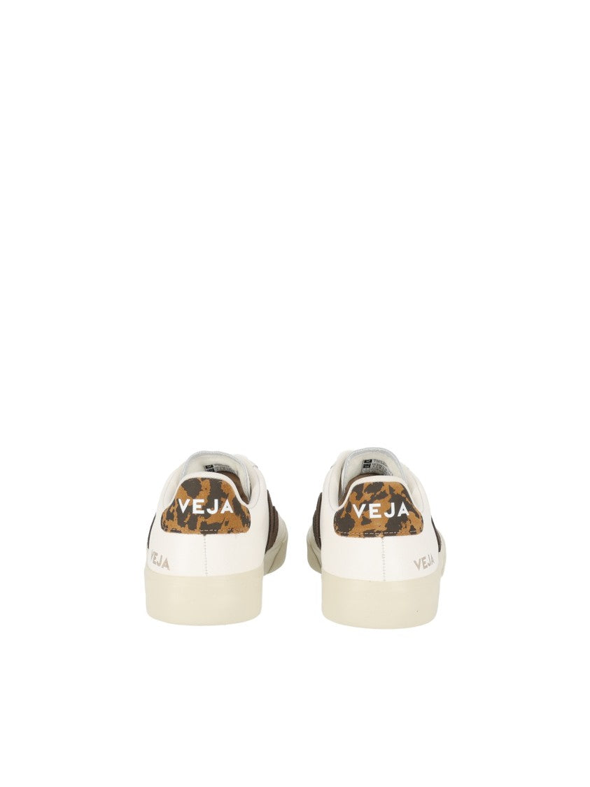 Veja White Campo Camel Wild Country Leather Low-Top Sneakers
