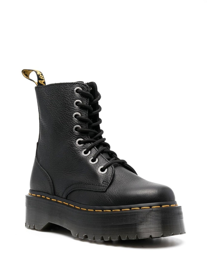 Dr. Martens Chunky Platform Ankle Boot With Lace-Up Front And Side Zipper