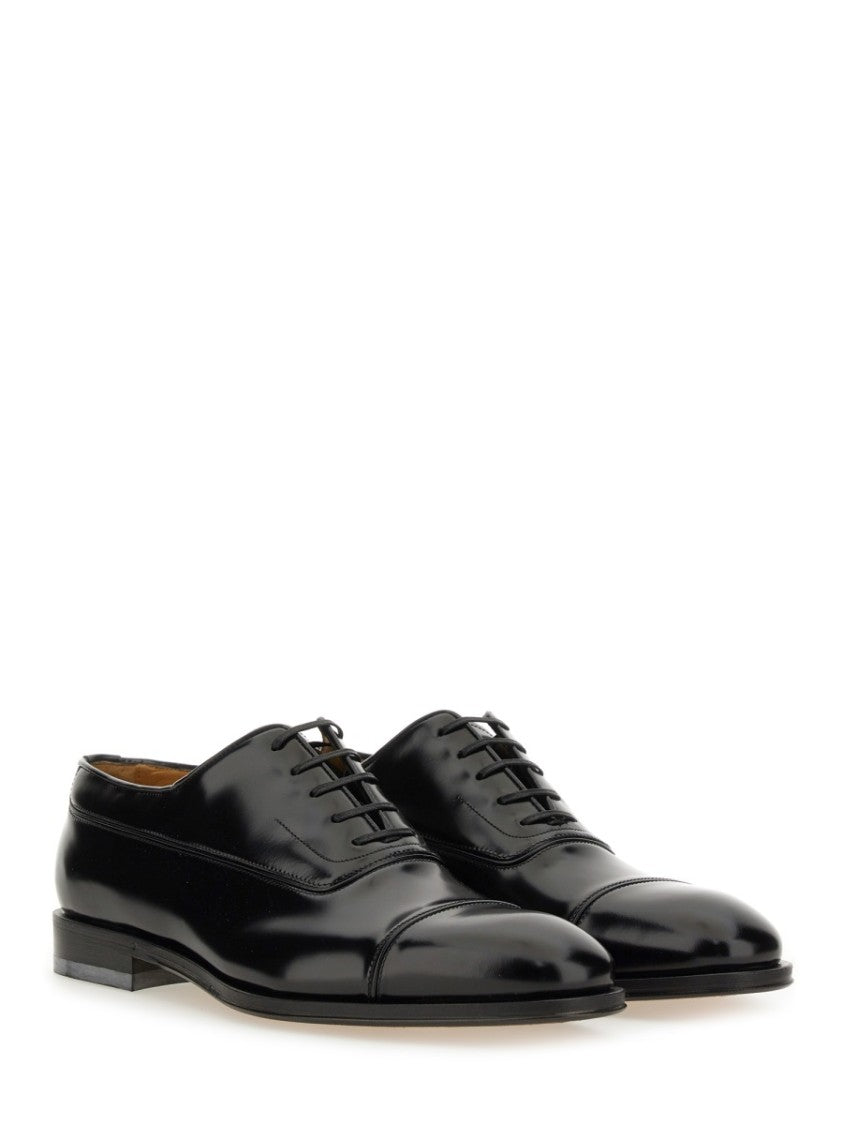 Ferragamo Oxford Lace-Up Shoes With Polished Finish