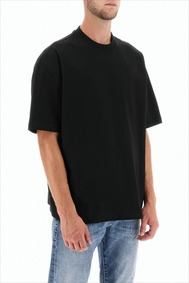 Diesel Boxy Black Cotton T-Shirt
