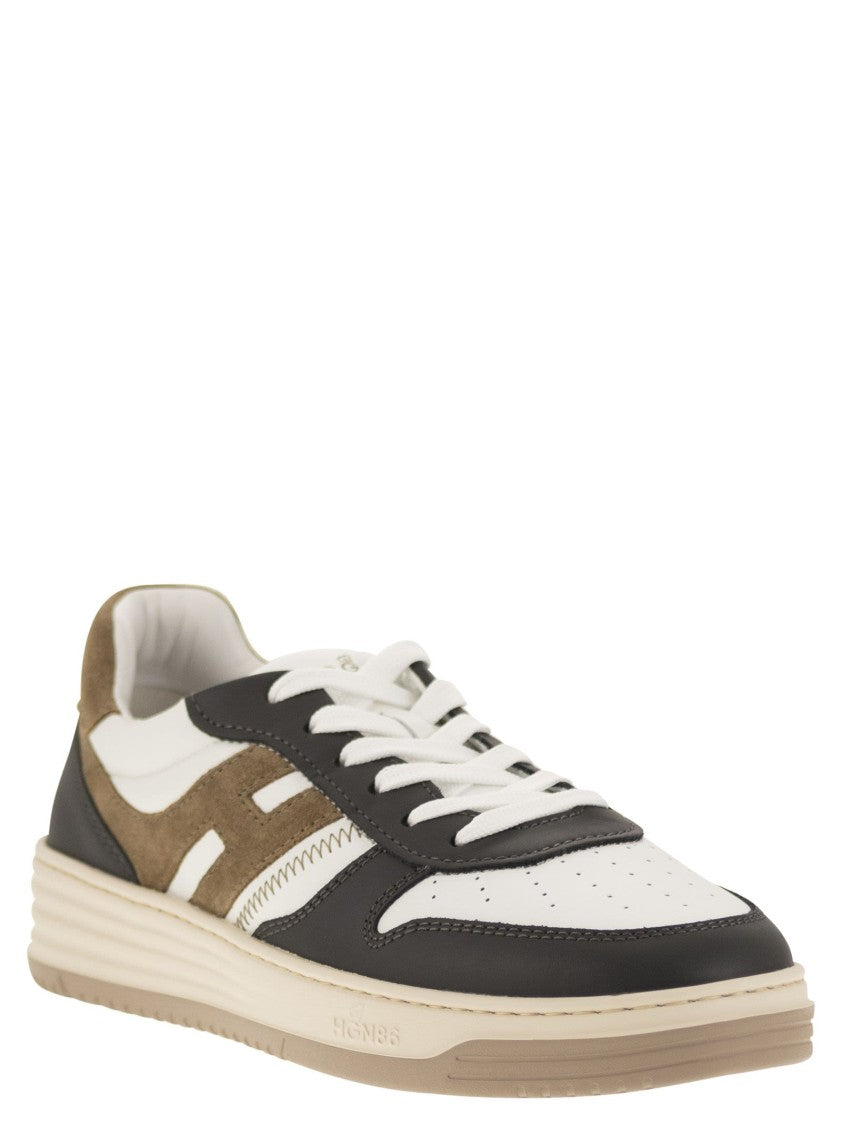 Hogan H630 - Leather Lace-Up Trainers