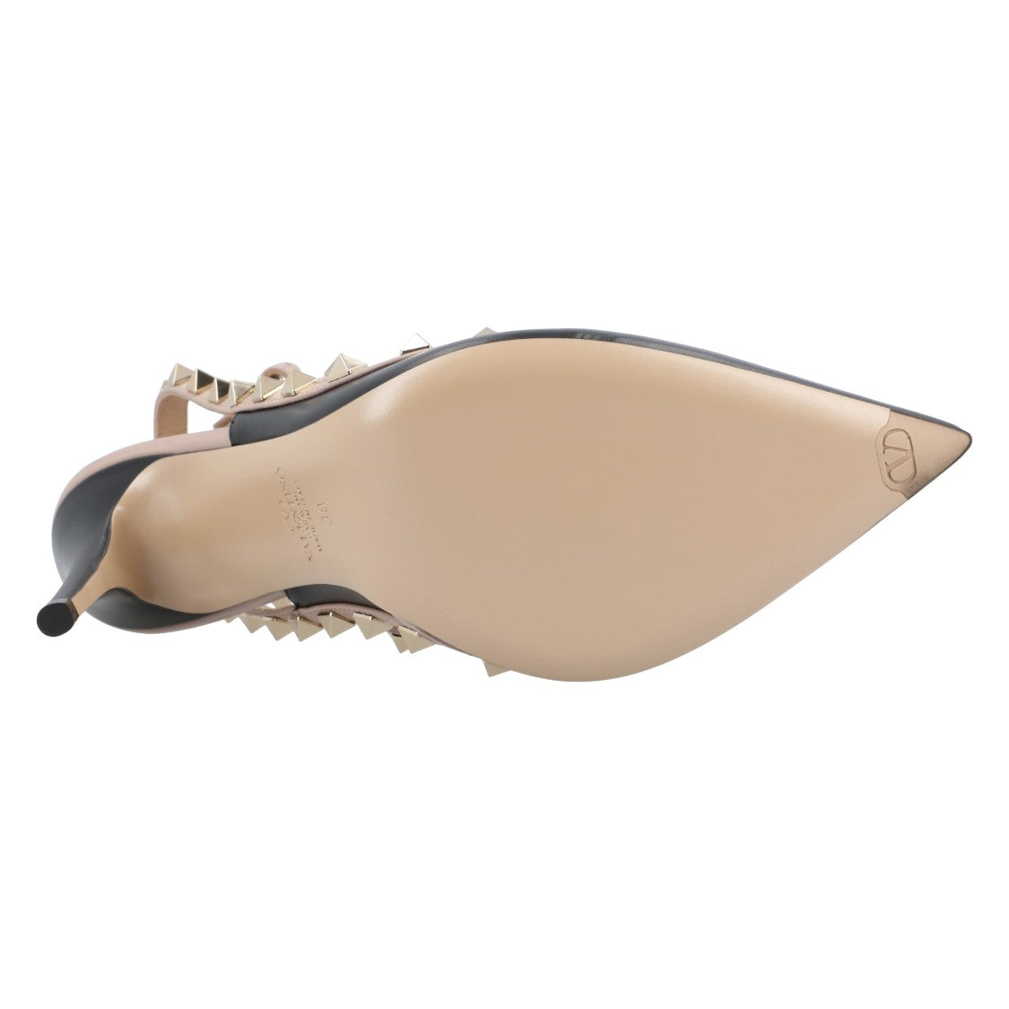 Valentino Leather Gold-Tone Rockstud Black