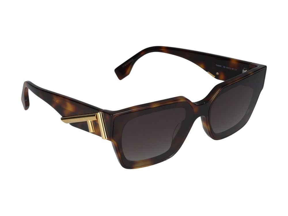 Maison Fendi Oversized Tortoiseshell Square Frame Sunglasses