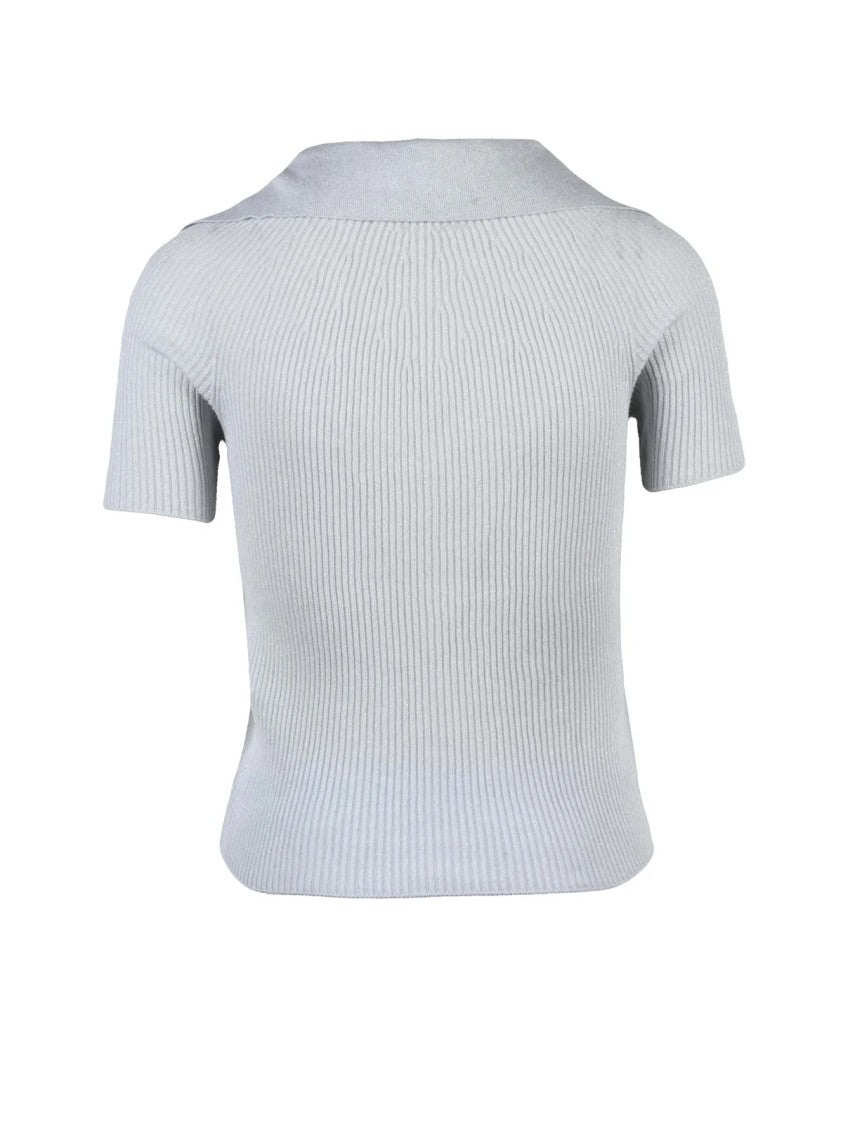 Eleventy Light Grey Cotton Polyester Polyamide Polo Shirt