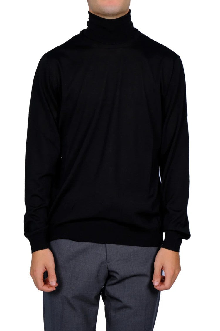 Filippo De Laurentiis Fitted Merino Wool Turtleneck Sweater