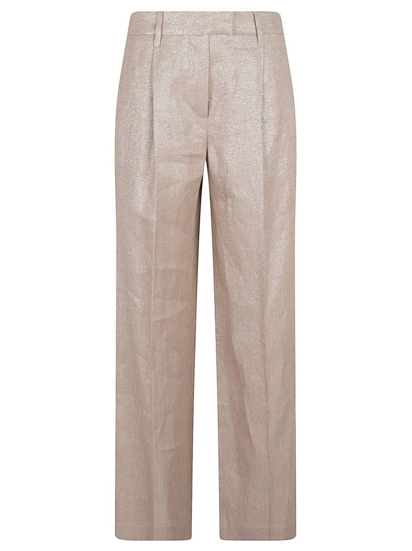 Brunello Cucinelli Straight-Leg Trousers With Subtle Sheen