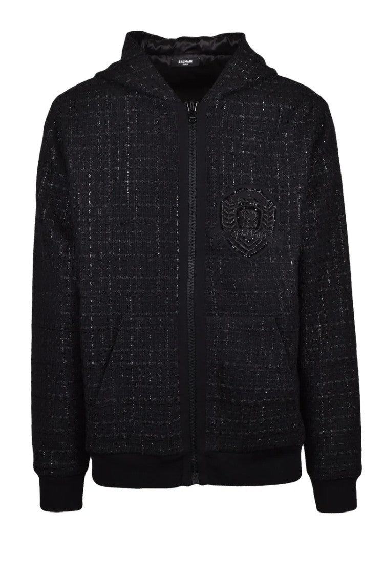 Balmain Bouclé Jacket - Black