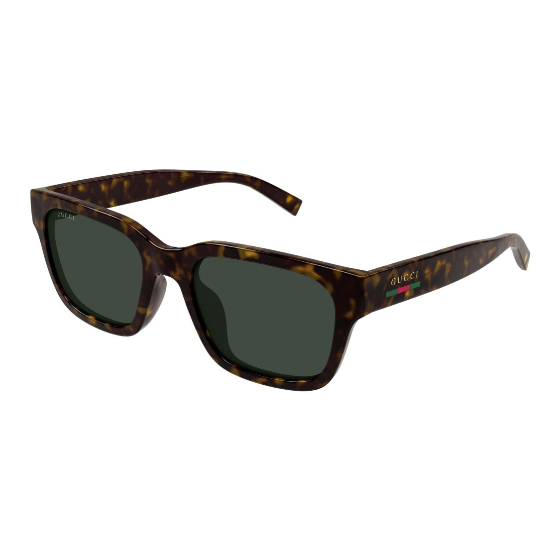 Gucci Gg1857s Bold Tortoiseshell Rectangular Sunglasses