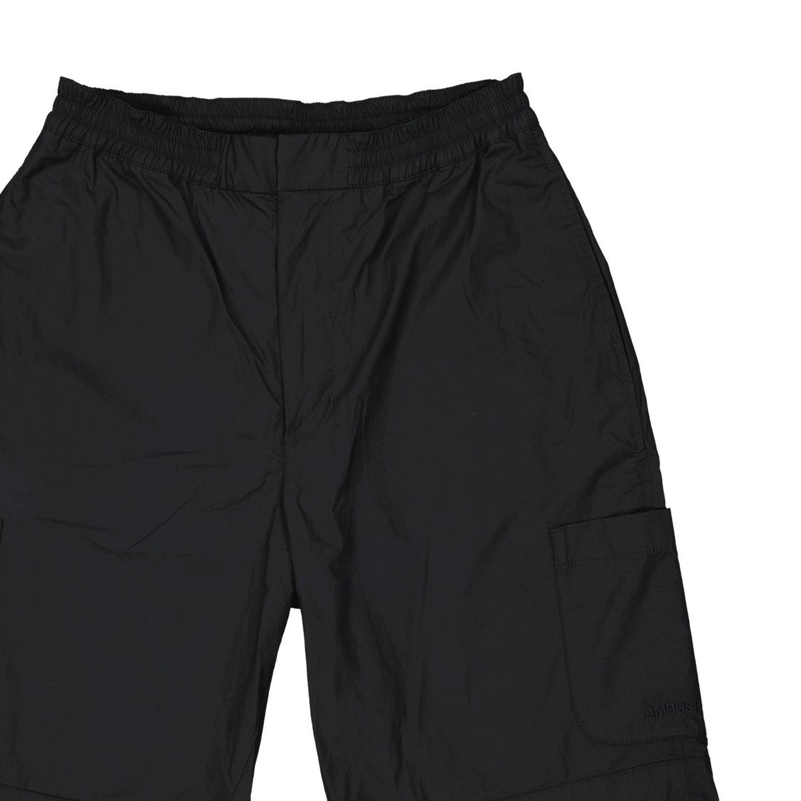 Ambush Black Cotton Shorts With Elastic Waistband