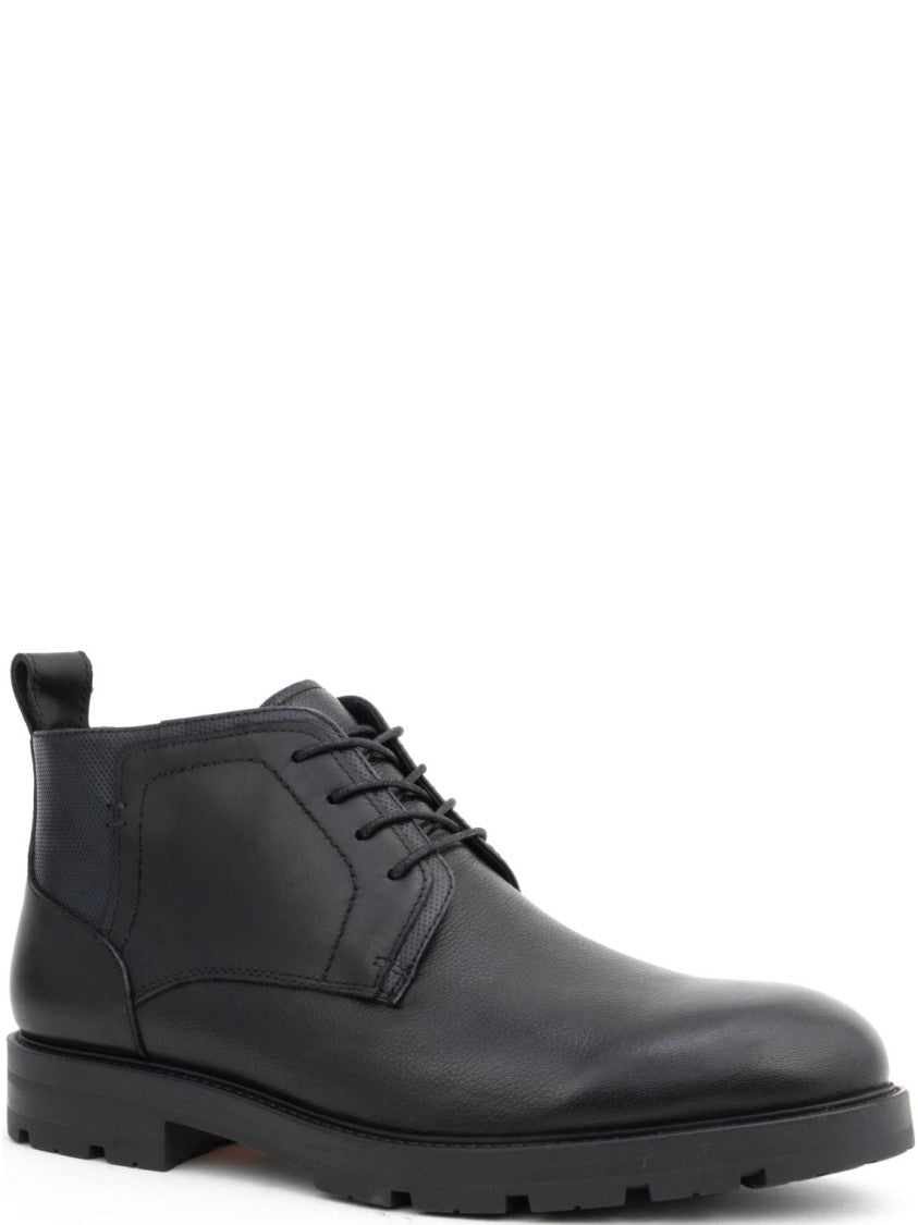 La Conte Casual Closed Ankle Boots With Smooth Leather