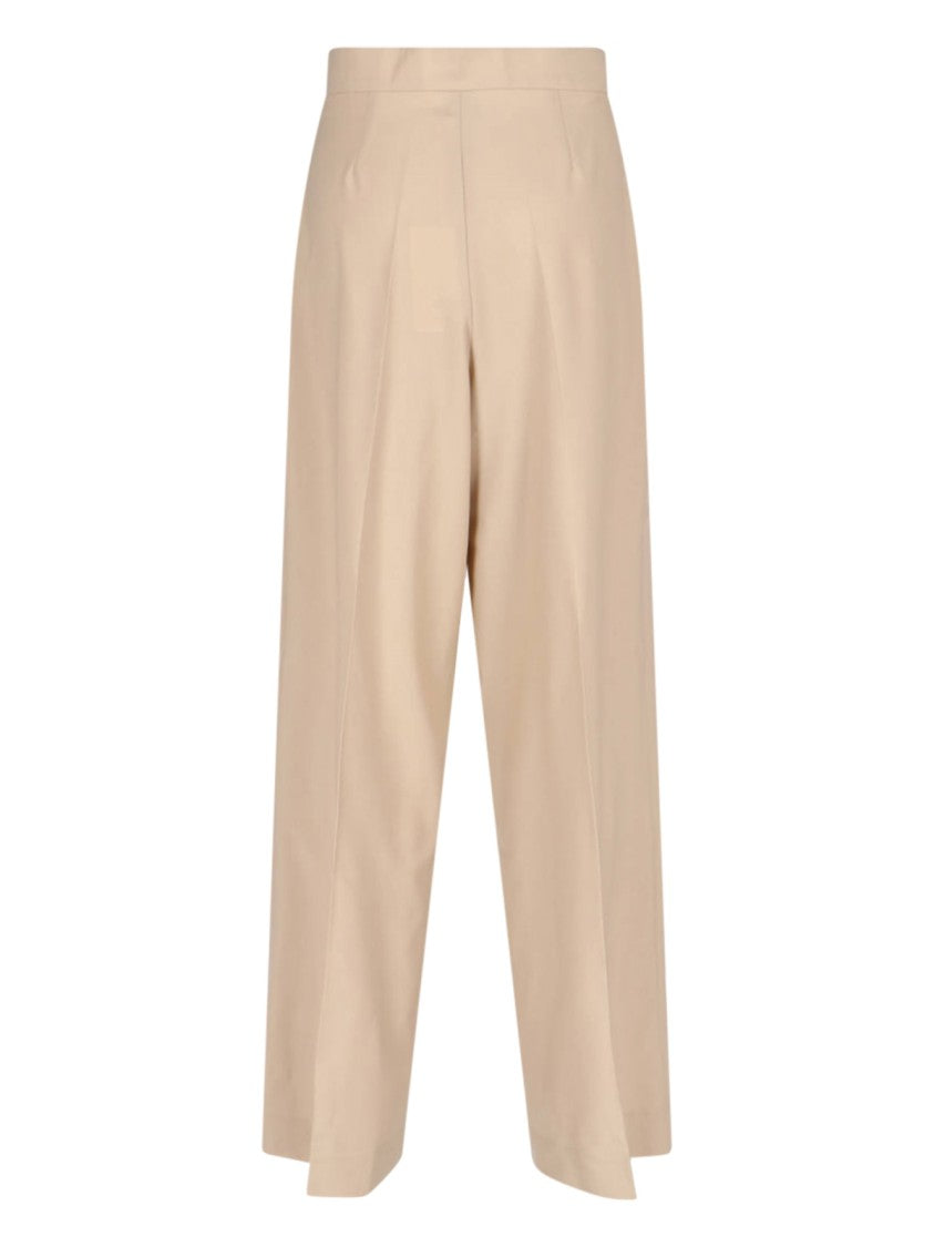 Sa Su Phi High-Waisted Wide-Leg Trousers With Front Pleats