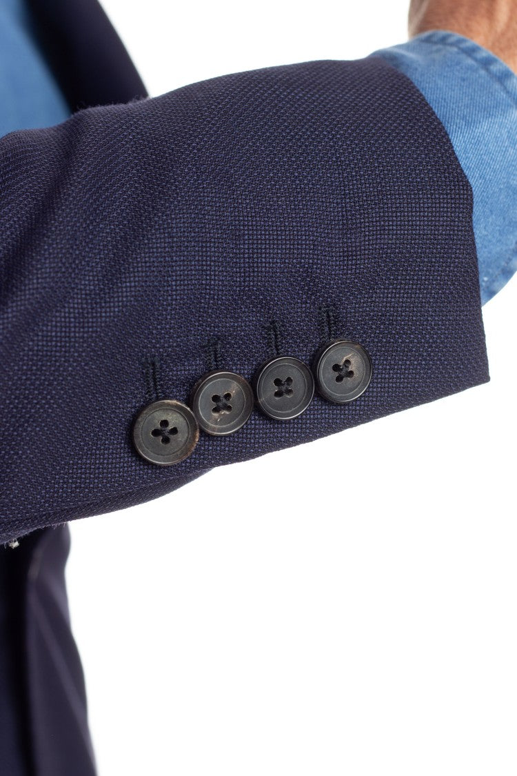 Caruso Lq Parma Hopsack Wool Tailored Jacket