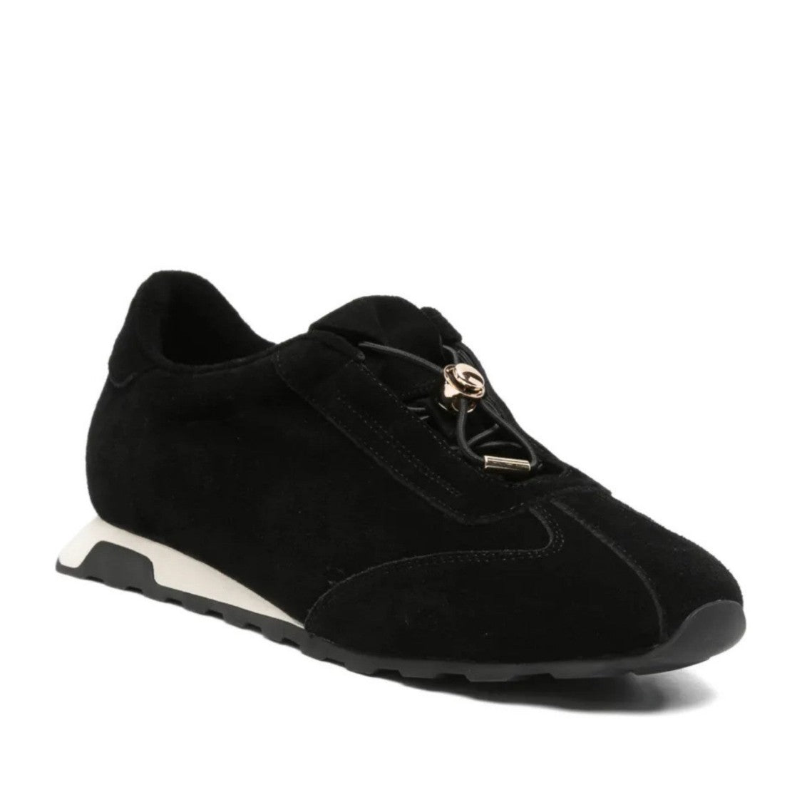 Adrianna Feretti Black Suede Wedge Sneakers