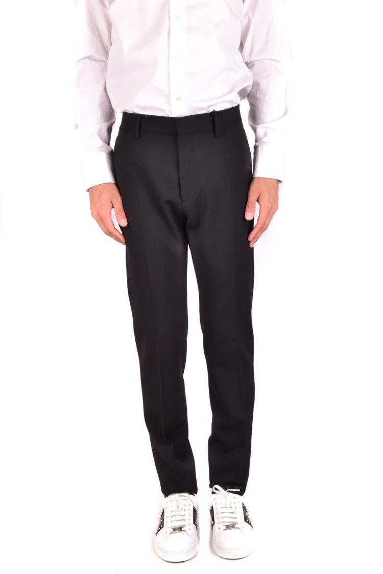 Dsquared2 Tailored Black Trousers With Straight Leg