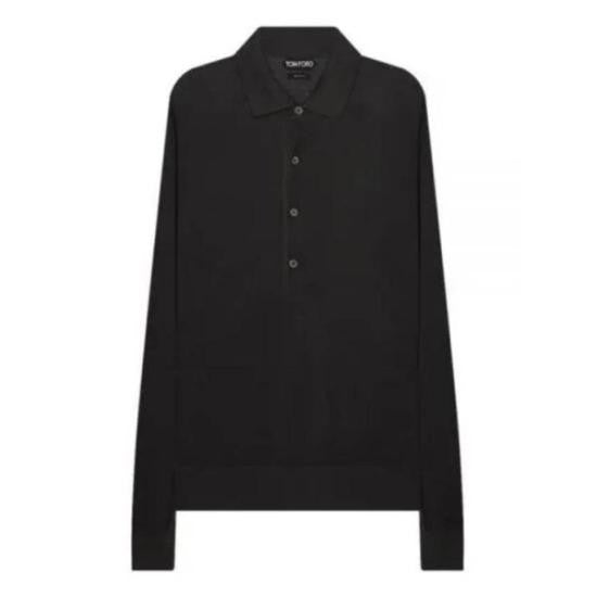 Tom Ford Silk And Cotton Blend Long-Sleeve Polo Shirt