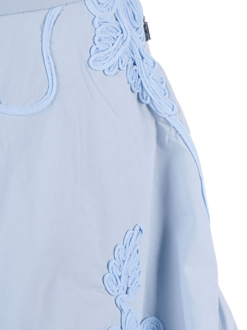 Rotate Blue Plein Air Flower Mini Skirt