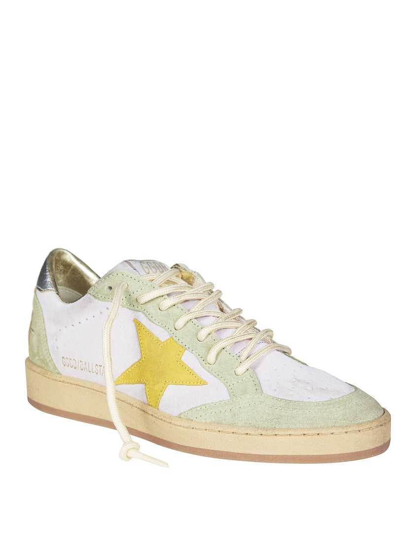 Golden Goose Suede Leather Green Suede Overlay Sneakers