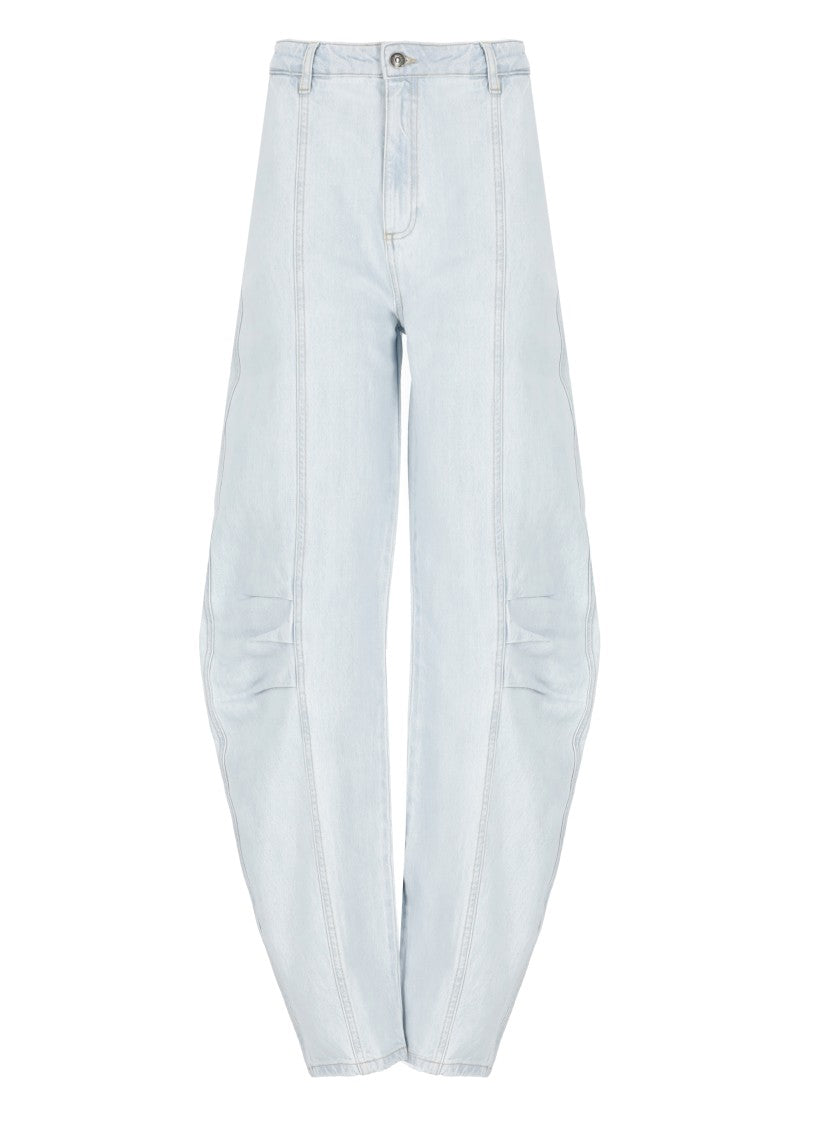 Rotate Light Blue Cotton Jeans