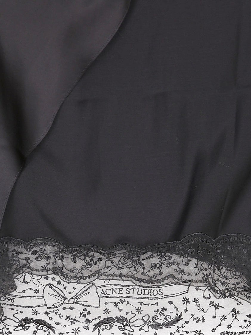 Acne Studios Satin Skirt With Ruches