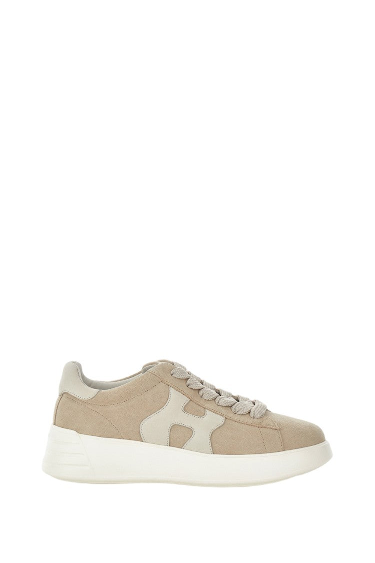 Hogan Beige Nappa Leather Sneakers