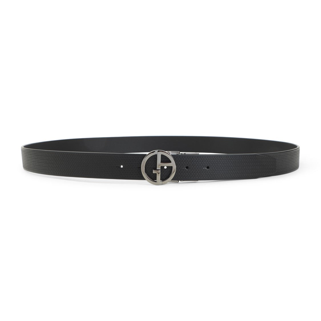 Giorgio Armani Black Plate Belt