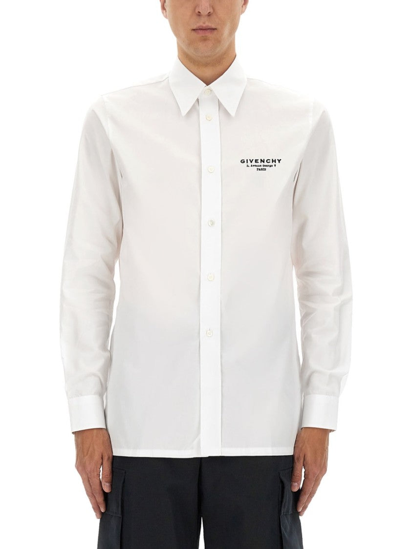 Givenchy Classic Fit Cotton Shirt With Subtle Logo