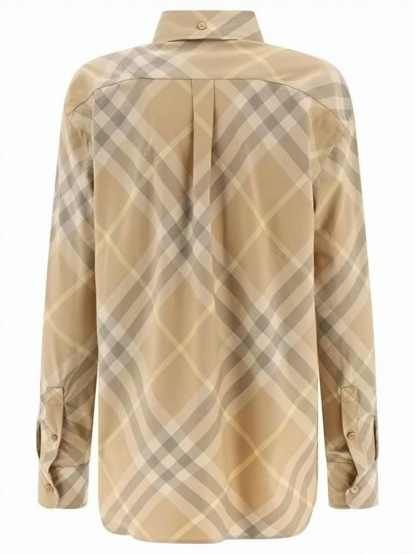 Burberry Classic Check Long-Sleeve Shirt With Button-Down Collar