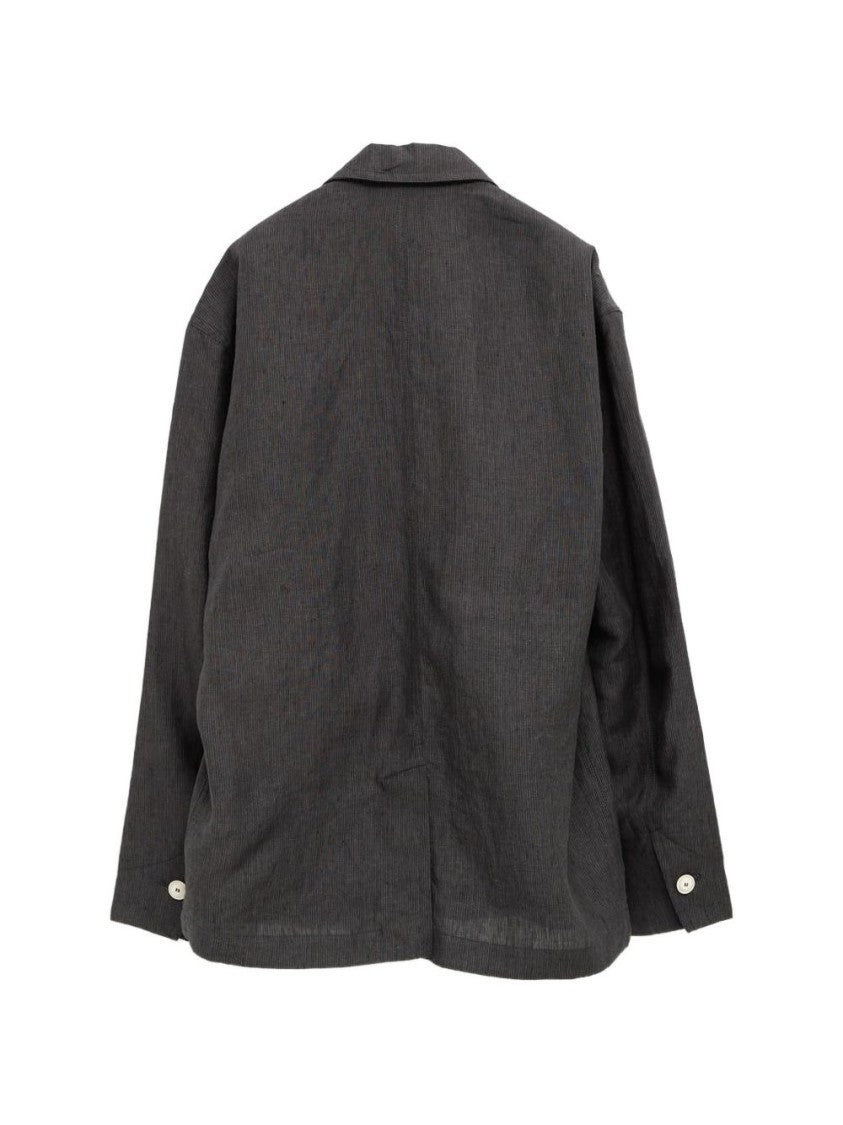 Jacquemus Dark Grey Button Front Patch Jacket