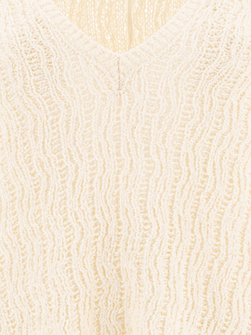 Loulou Studio Textured Knitwear With V-Neckline And Cropped Fit