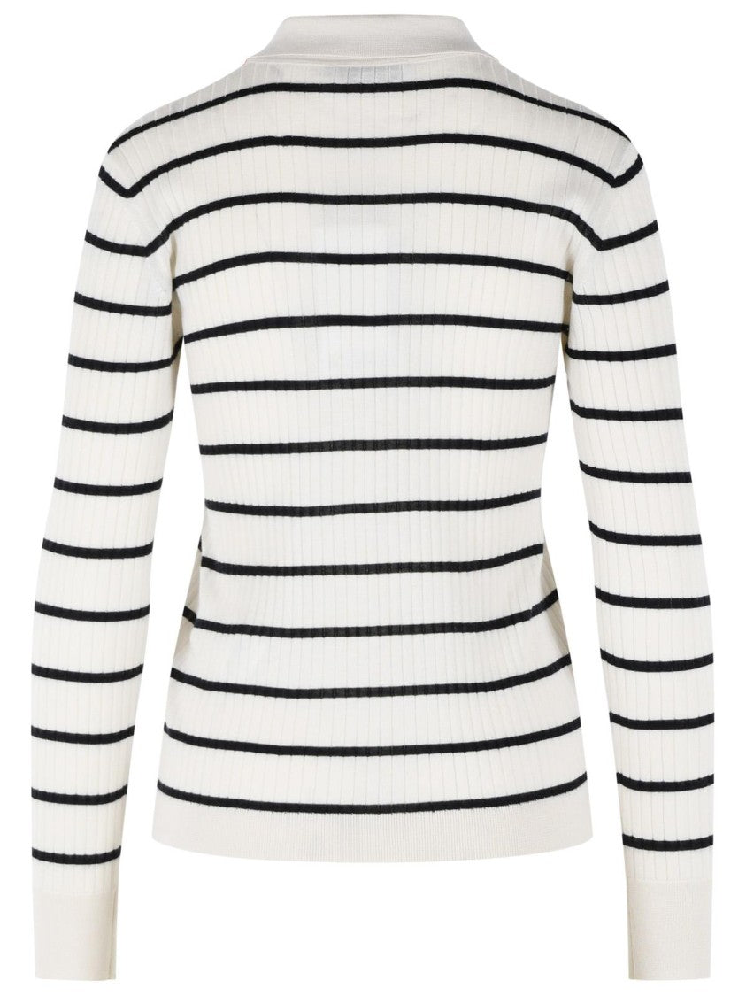 Max Mara 'Gitano' Cashmere And Cream Silk Sweater