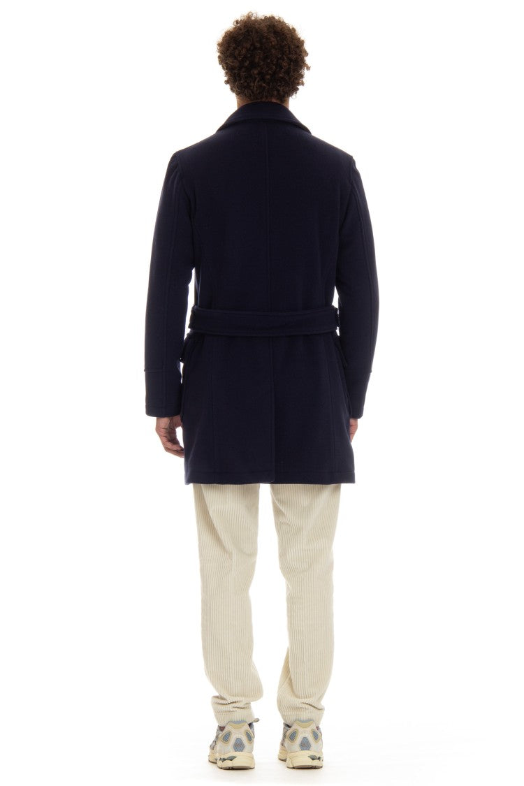 Camplin Long Wool Blend Peacoat