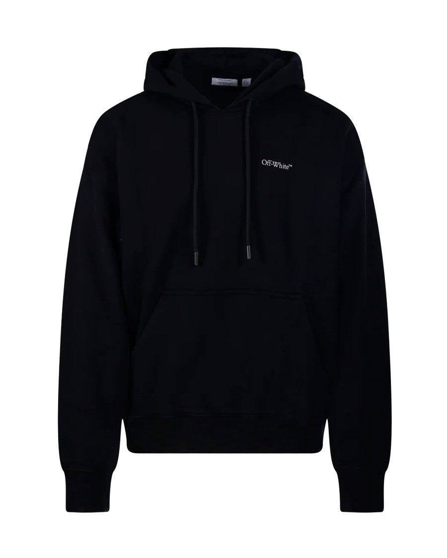 Off-White Half Arrows Graphic Pullover Hoodie With Drawstring Hood