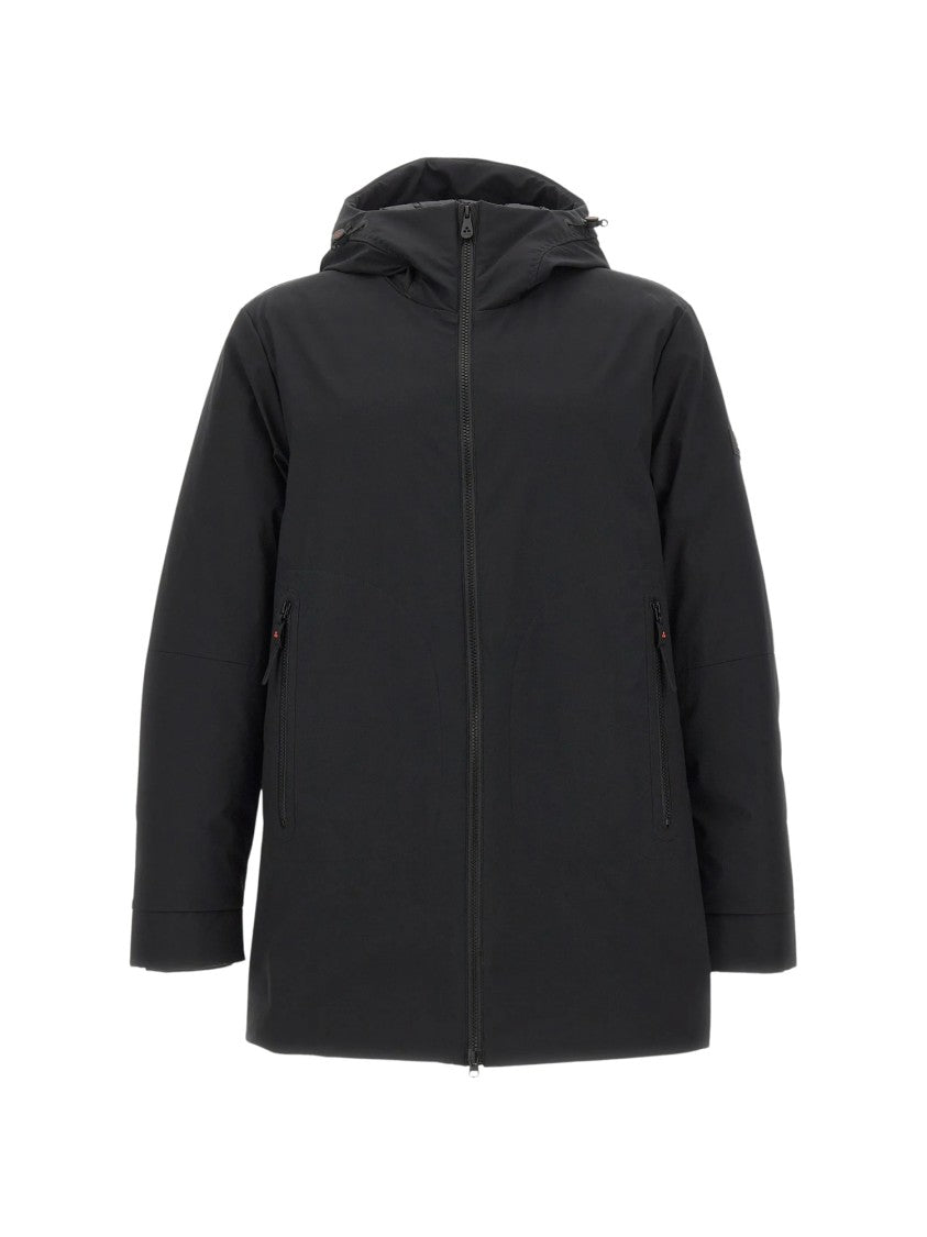 Peuterey Hooded Coat With Drawstring And Matte Finish