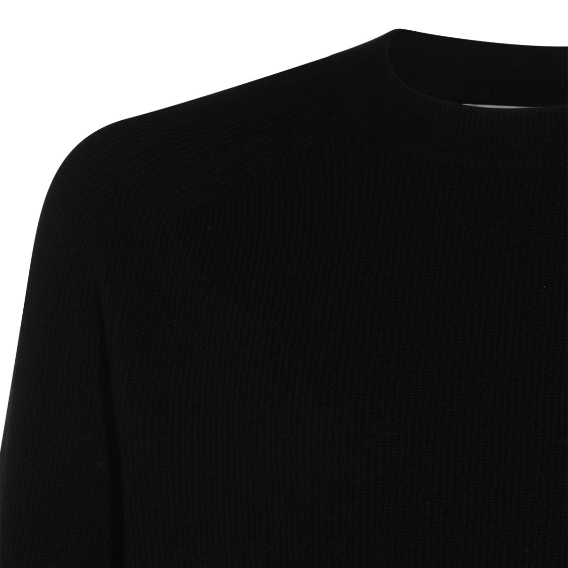 Malo Black Cashmere Sweater With Round Neckline