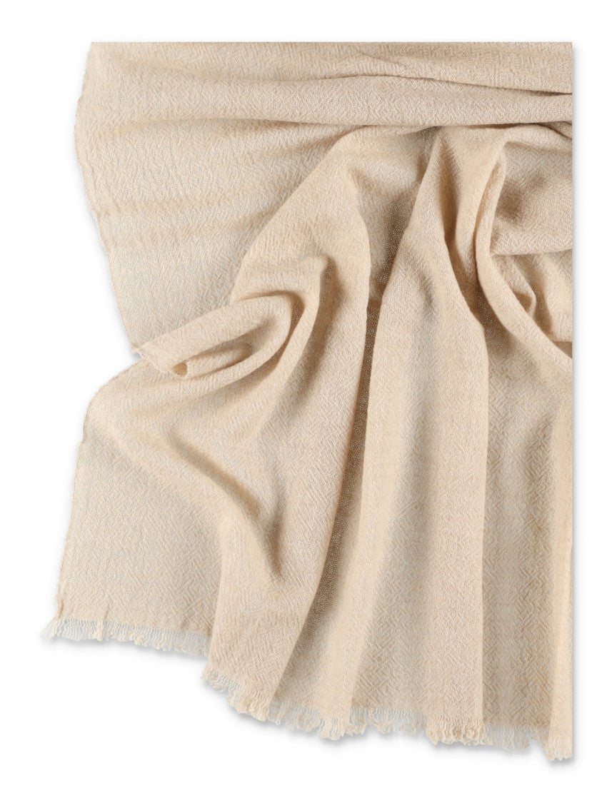The Frankie Shop Solnak Lightweight Wool Scarf - Sand