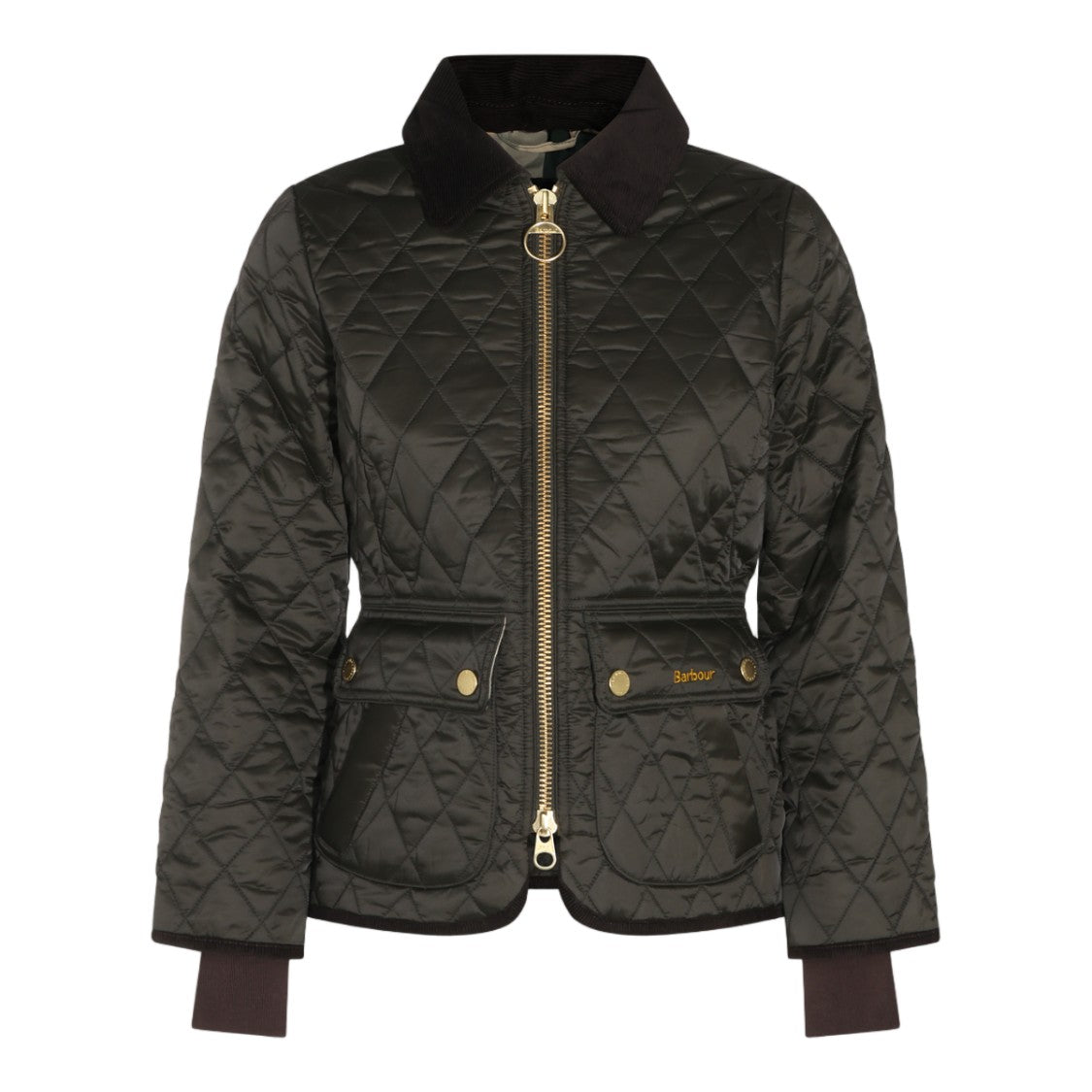 Barbour Diamond Quilted Corduroy Collar Coat