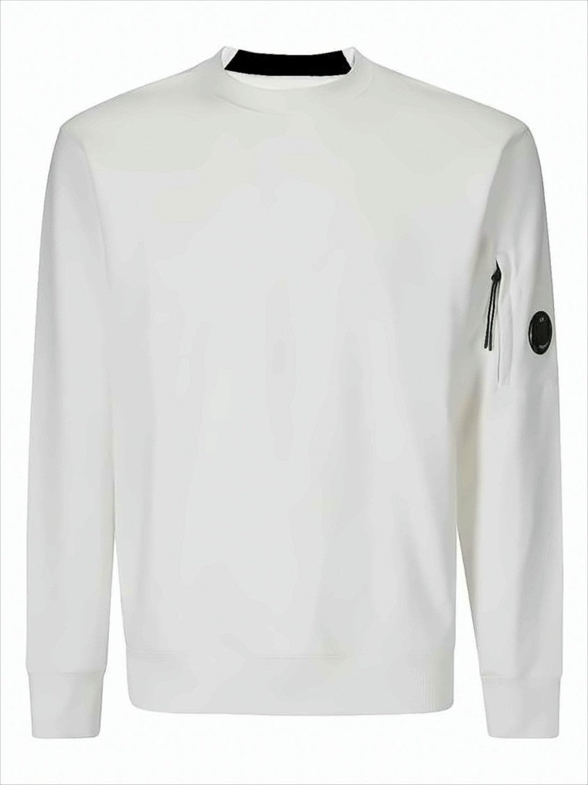 C.P. Company Long-Sleeve Crewneck Shirt With Zippered Pocket And Ribbed Details