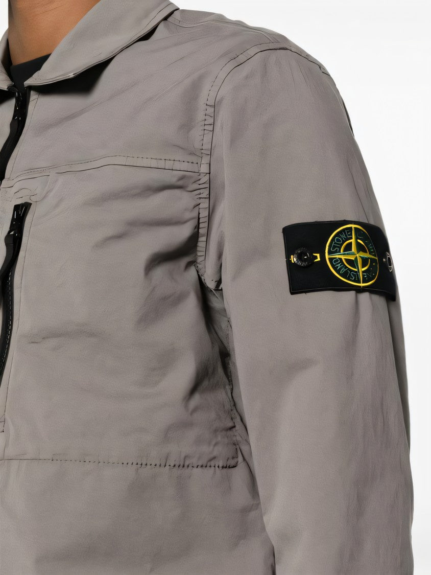 Stone Island Contemporary Casual Jacket With Textured Finish