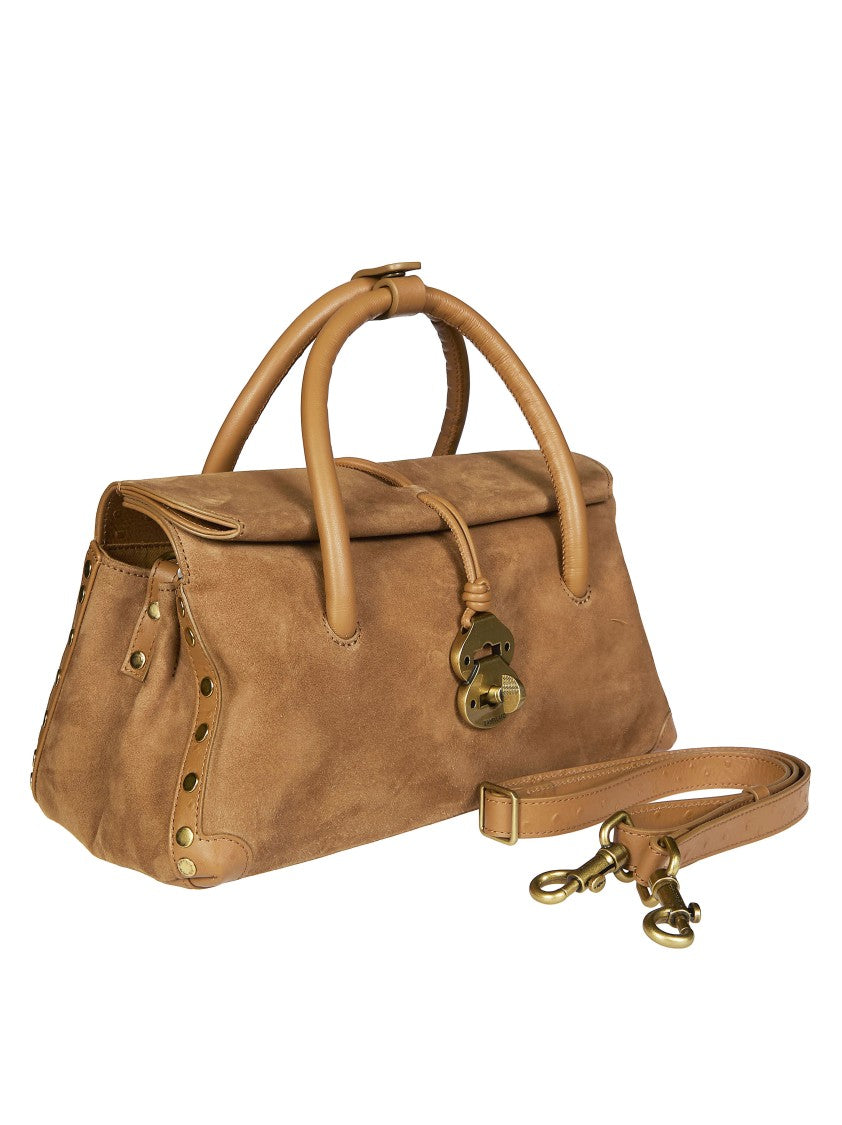 Zanellato Zashmere Cactus Small Suede Handbag