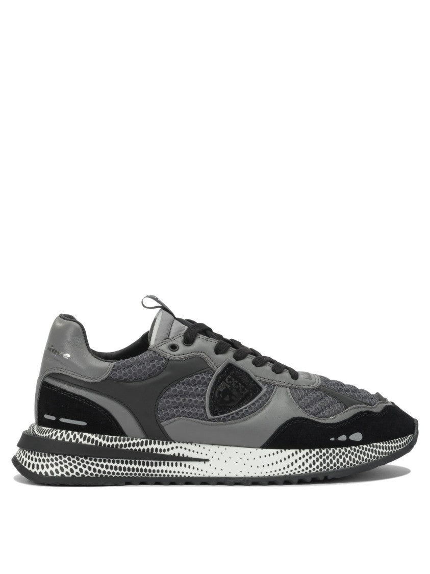 Philippe Model Paris Sporty Sneakers With Mesh And Leather Panels