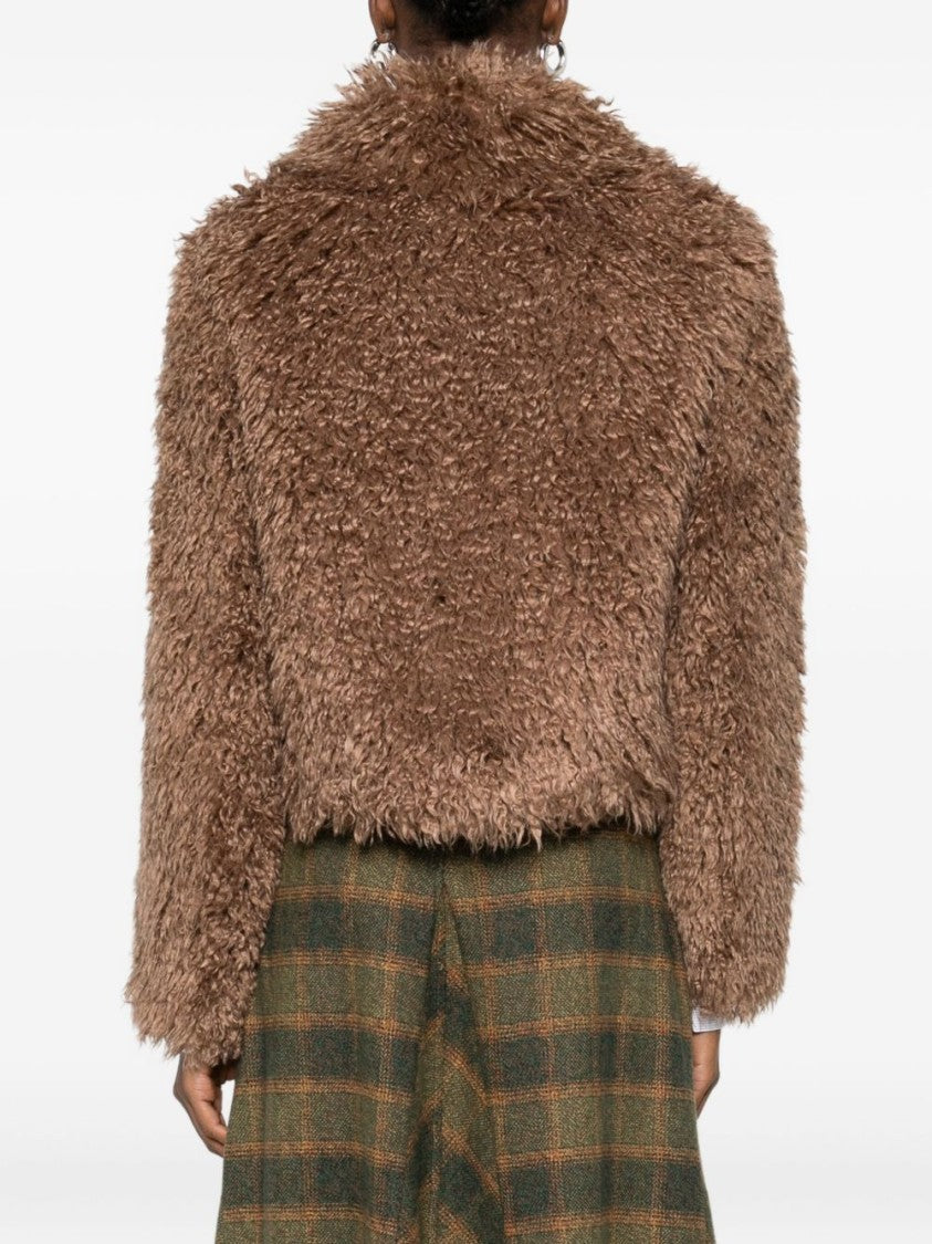 Stand Studio Plush Faux Fur Short Coat